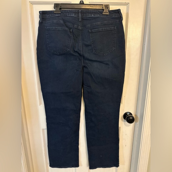 NYDJ Jeans Relaxed Straight Stretch Dark Wash Size 16 LiftTuck Technology - Picture 4 of 12